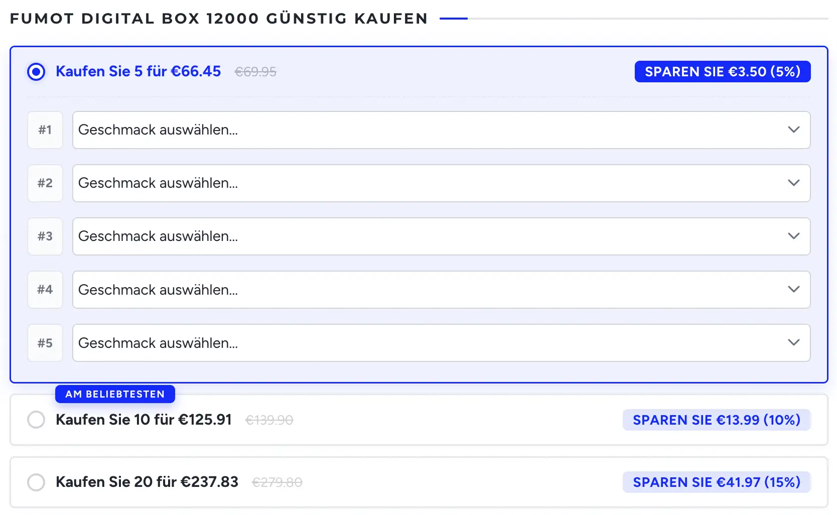 Fumot 12000 Digital Box mit LED Anzeige