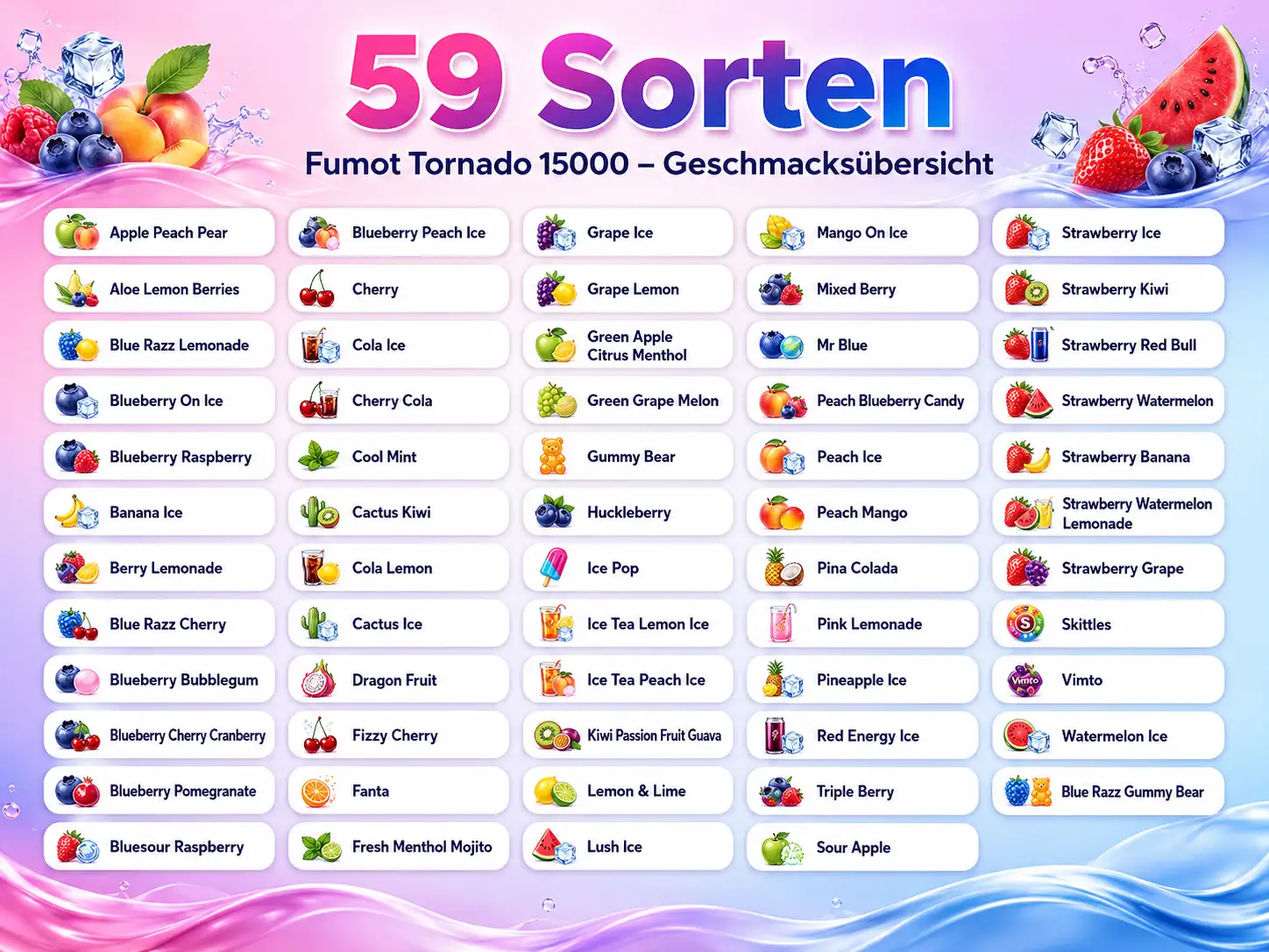 Fumot Tornado 15000 Sorten Auswahl bei buyfumot.de